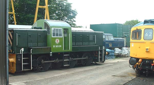 Two 0-6-0 diesel hydraulics at Williton