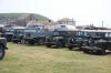 Line up of Land Rovers 