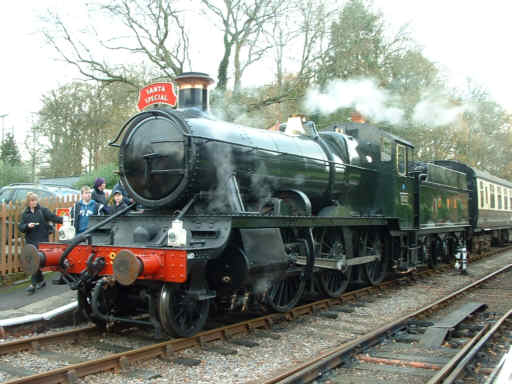Mogul 9351 at Crowcombe with a Santa Special 