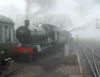 7822 and 5542 in the mist at Lydeard