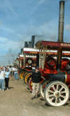 Line up of showman's engines