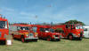 Fire engines exhibited in the Rally