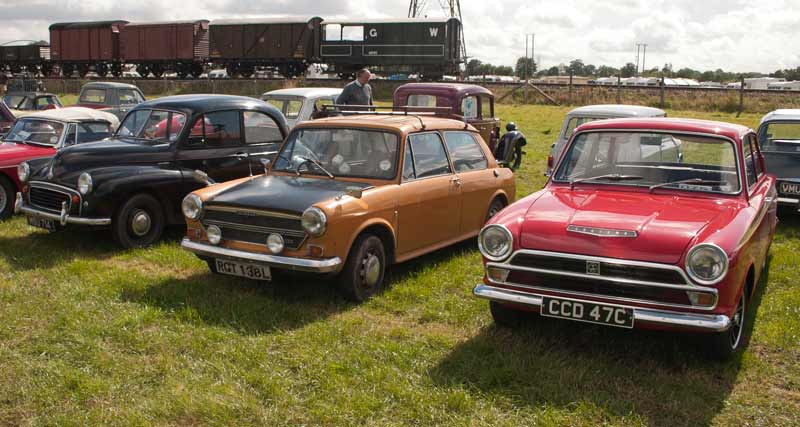 Morris Minor, Austin 1300 and Ford Cortina Mk1