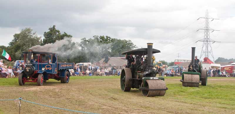 Steam lorry and rollers 