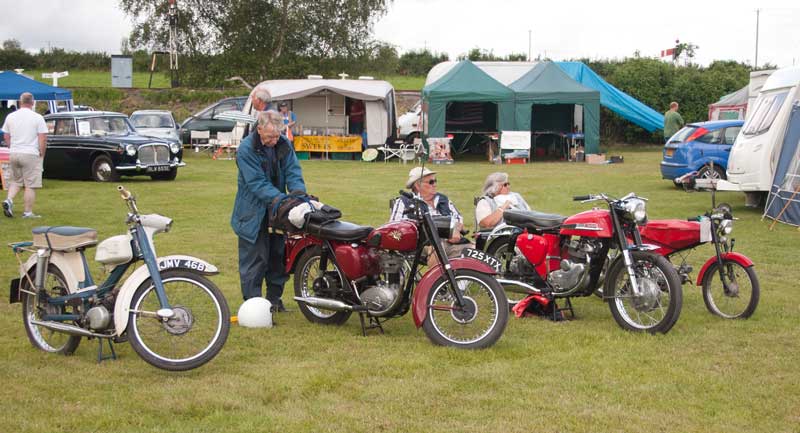 Motor bikes at the GLR show. 