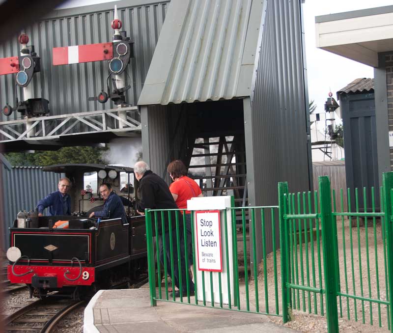 Steam loco arriving at Common Lane station. 