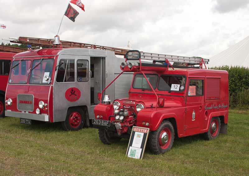 1963 Bedford J2 and Austin Gypsy fire engines